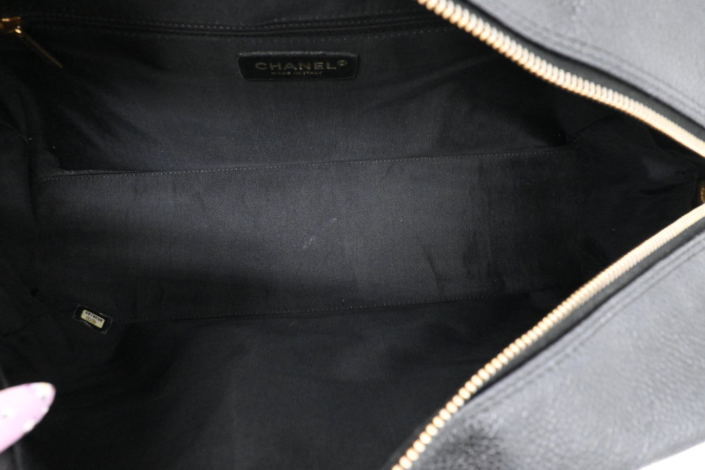 Chanel Bowling Bag in Black Caviar Matelassé Leather