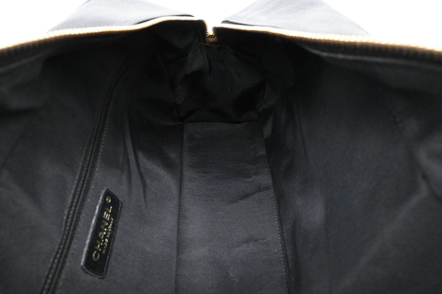Chanel Bowling Bag in Black Caviar Matelassé Leather