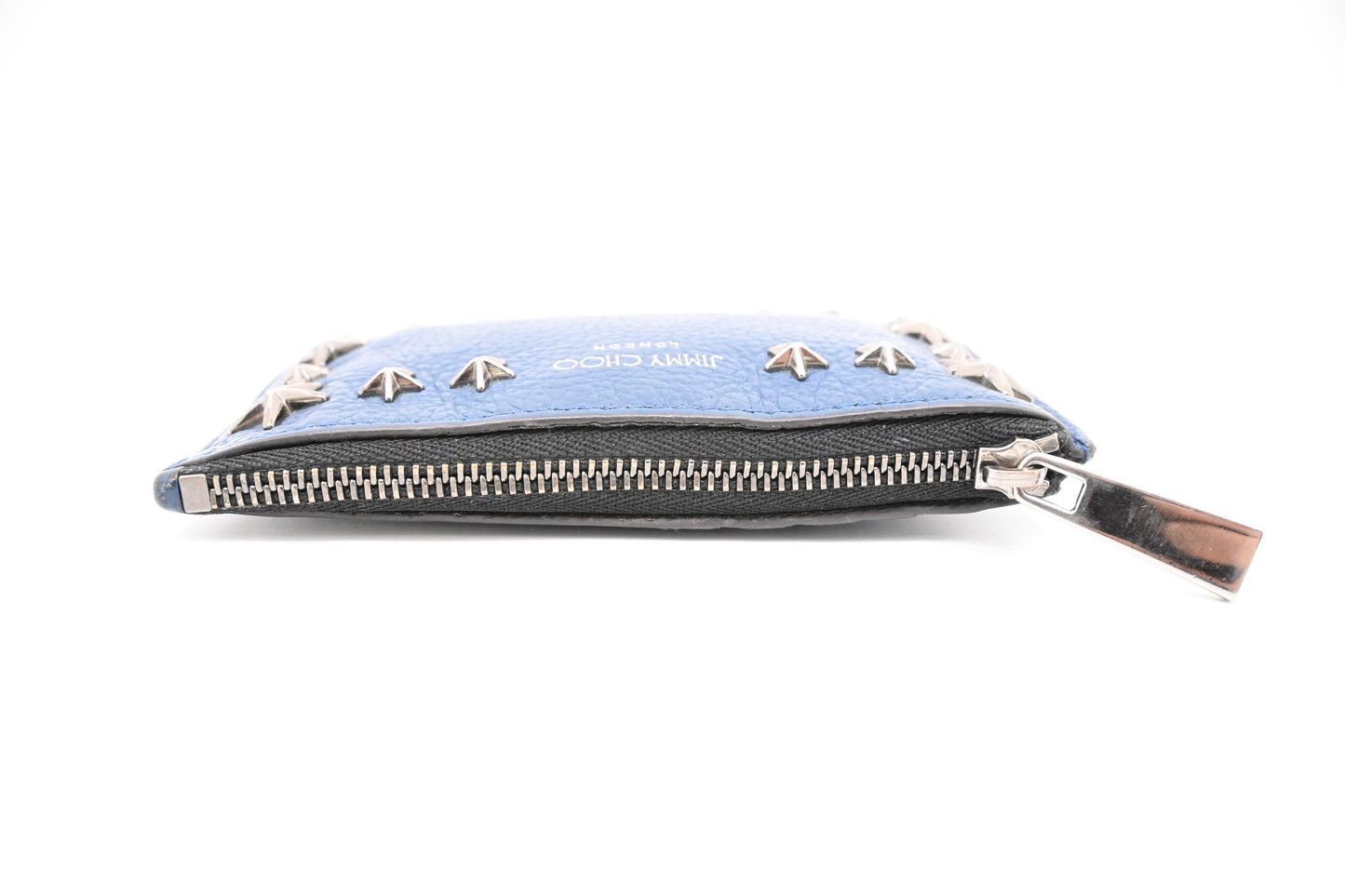 Jimmy Choo Card Case in Navy Blue Leather