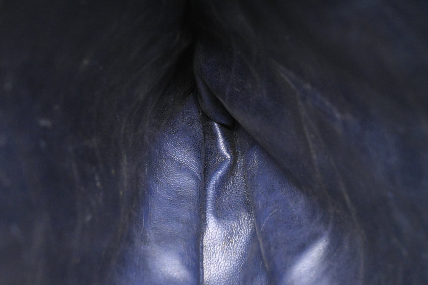 Chanel Shoulder Bag in Navy Blue Mattelassé Leather