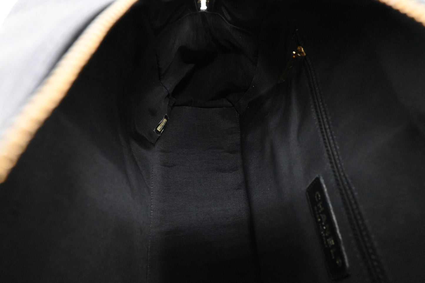 Chanel Bowling Bag in Black Caviar Matelassé Leather