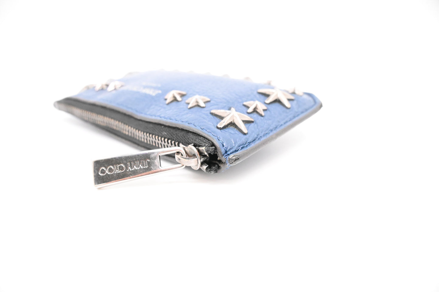 Jimmy Choo Card Case in Navy Blue Leather