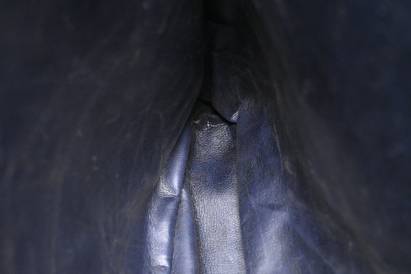 Chanel Shoulder Bag in Navy Blue Mattelassé Leather