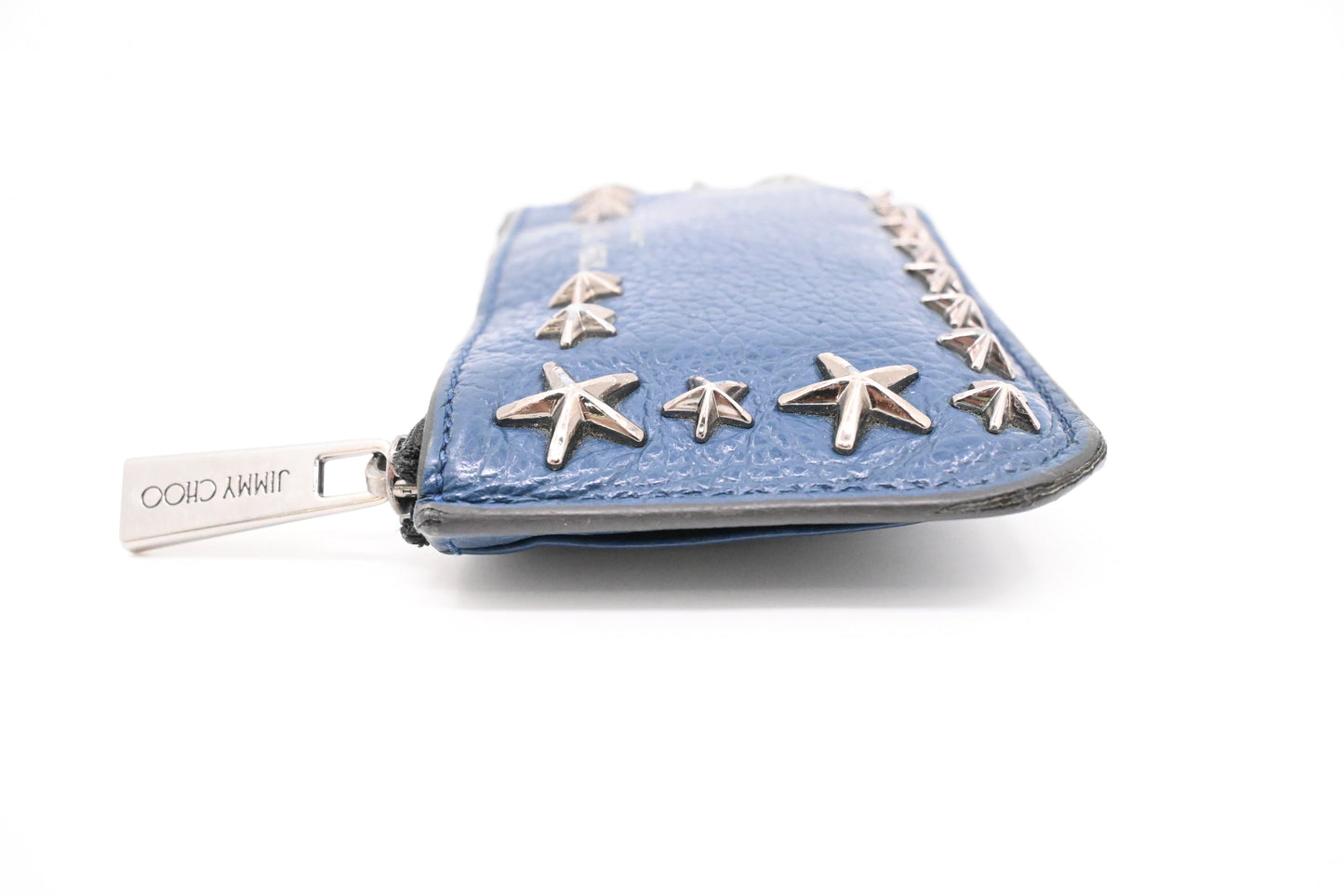Jimmy Choo Card Case in Navy Blue Leather