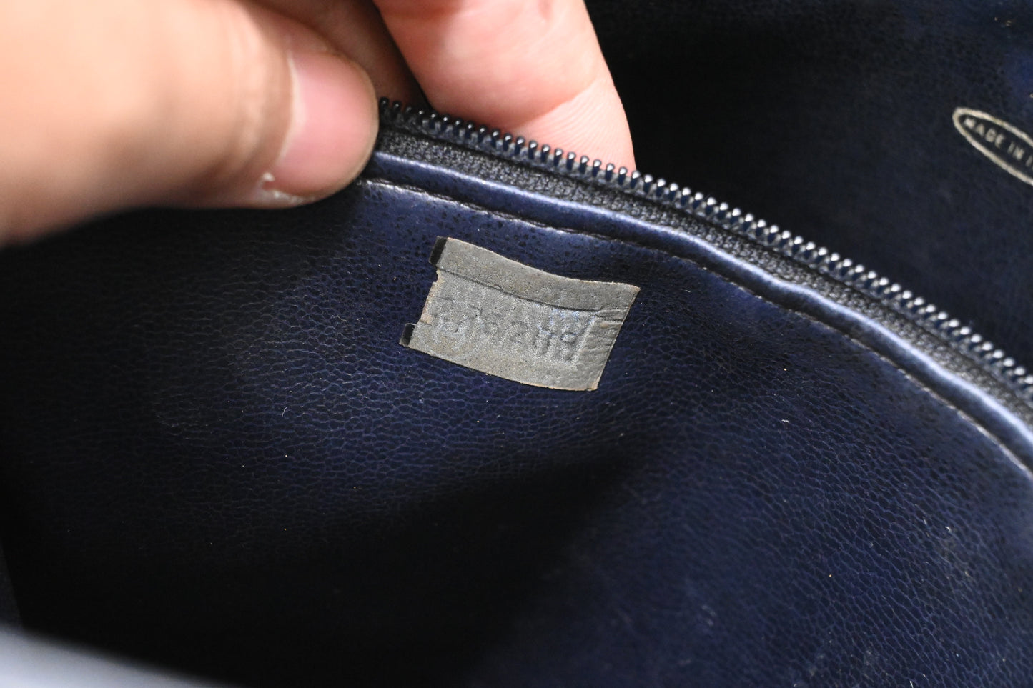 Chanel Shoulder Bag in Navy Blue Mattelassé Leather