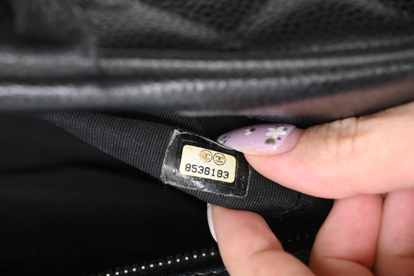 Chanel Bowling Bag in Black Caviar Matelassé Leather