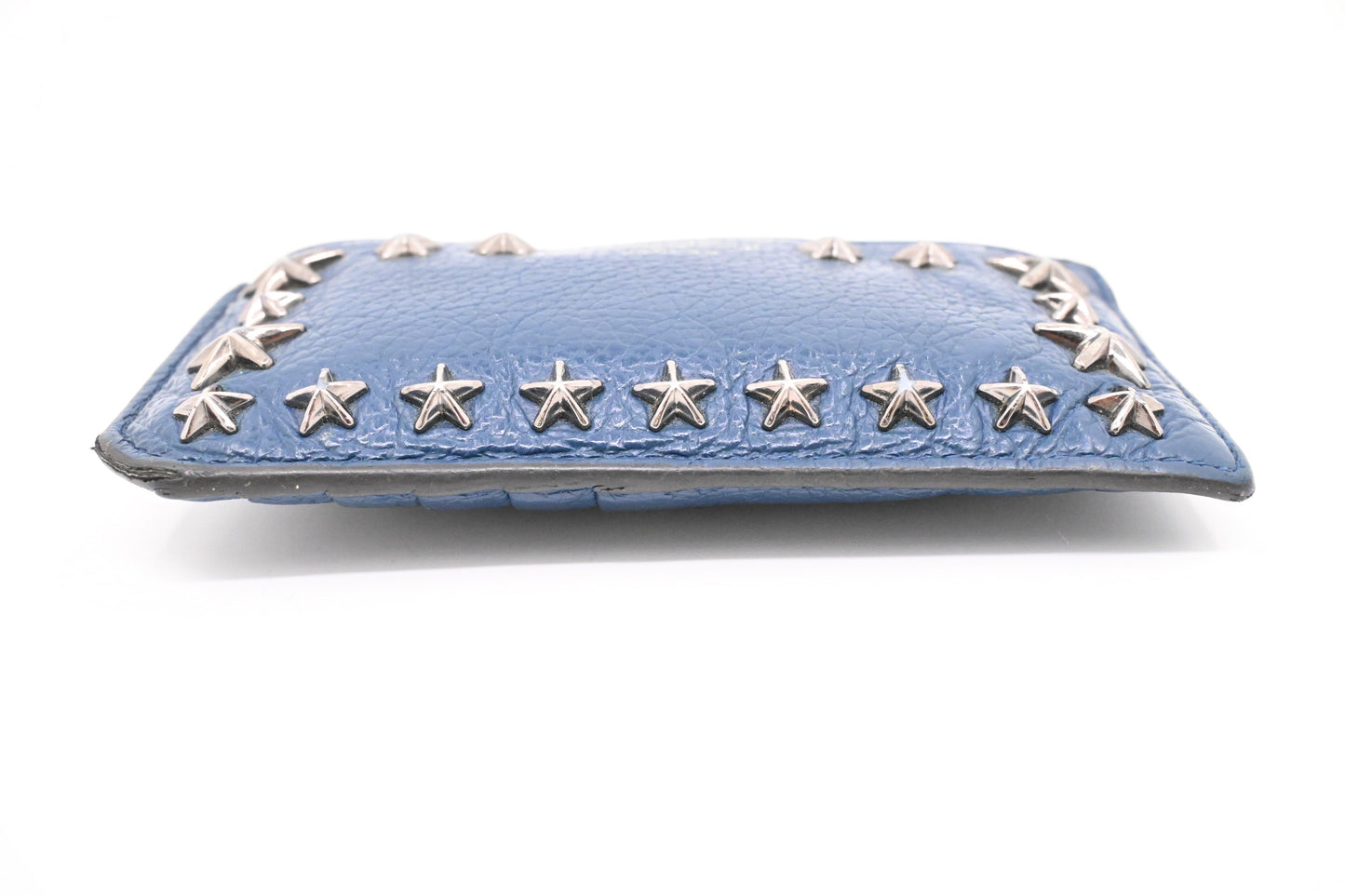 Jimmy Choo Card Case in Navy Blue Leather