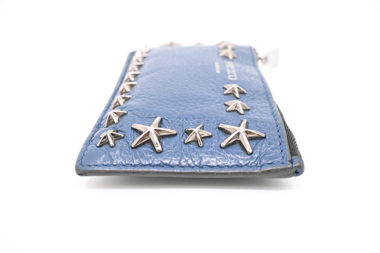 Jimmy Choo Card Case in Navy Blue Leather