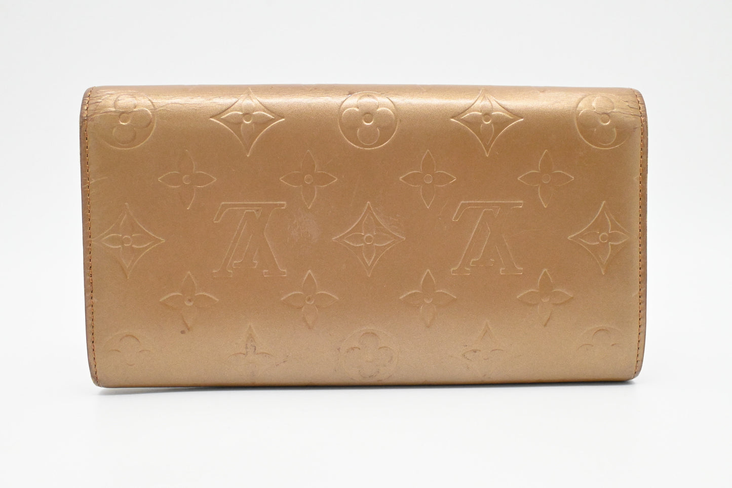 Louis Vuitton Sarah Wallet in Matte Beige Leather