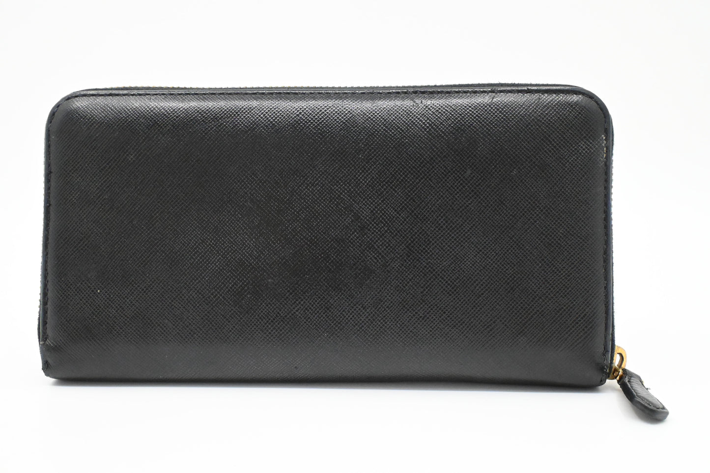 Prada Long Zippy Wallet in Black Saffiano Leather