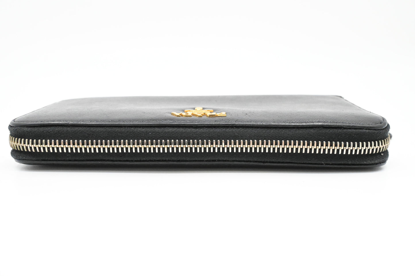 Prada Long Zippy Wallet in Black Saffiano Leather