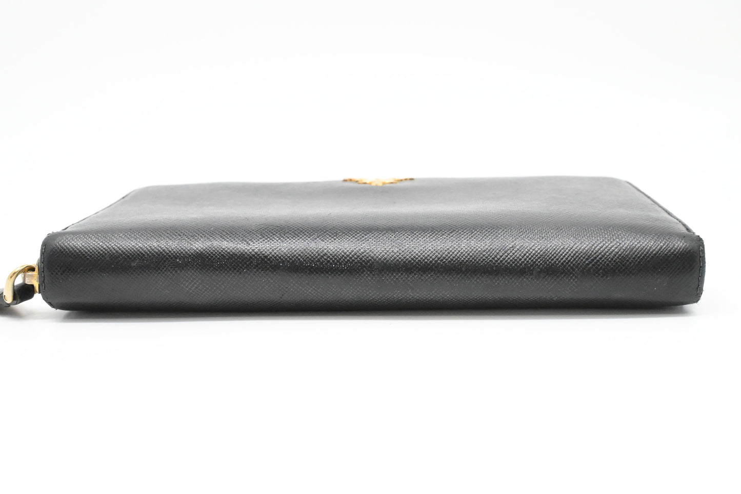 Prada Long Zippy Wallet in Black Saffiano Leather