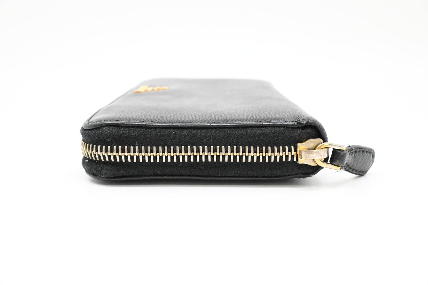 Prada Long Zippy Wallet in Black Saffiano Leather