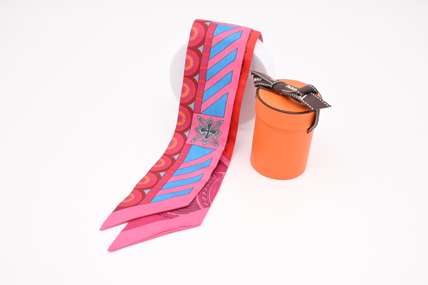 Hermes Twilly in Pink Silk