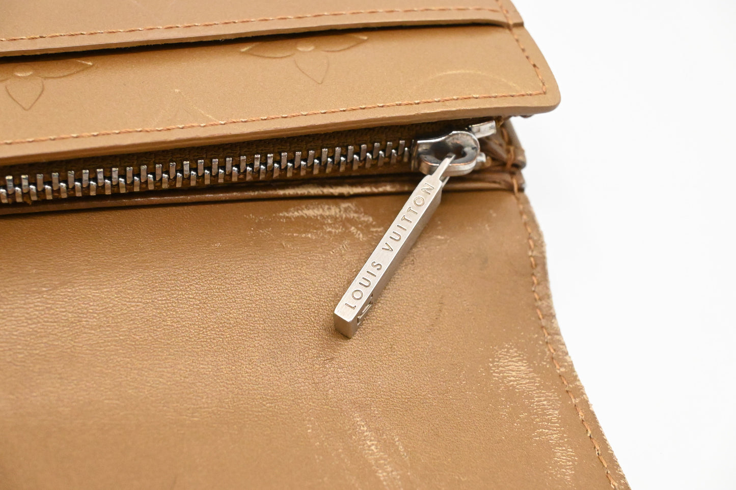 Louis Vuitton Sarah Wallet in Matte Beige Leather