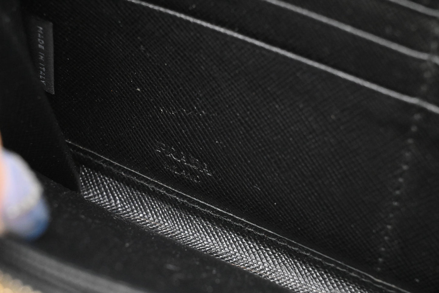Prada Long Zippy Wallet in Black Saffiano Leather