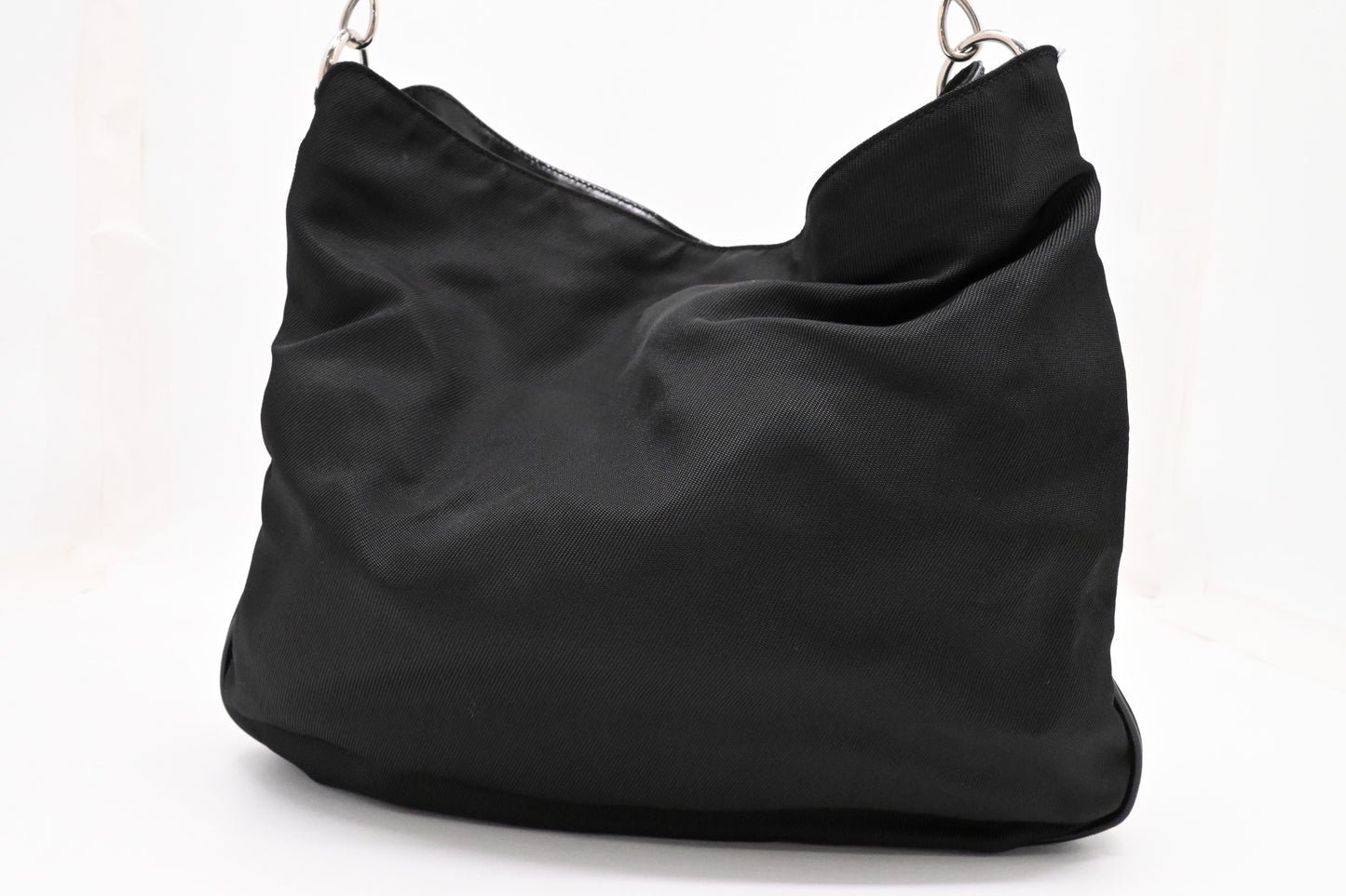 Gucci Bamboo Shoulder Bag in Black Canvas
