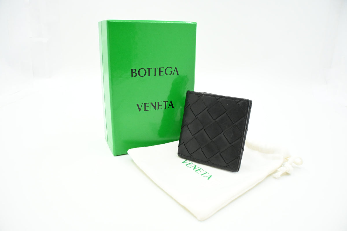 Bottega Veneta Card Case in Black Leather