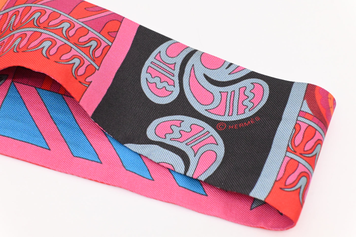 Hermes Twilly in Pink Silk