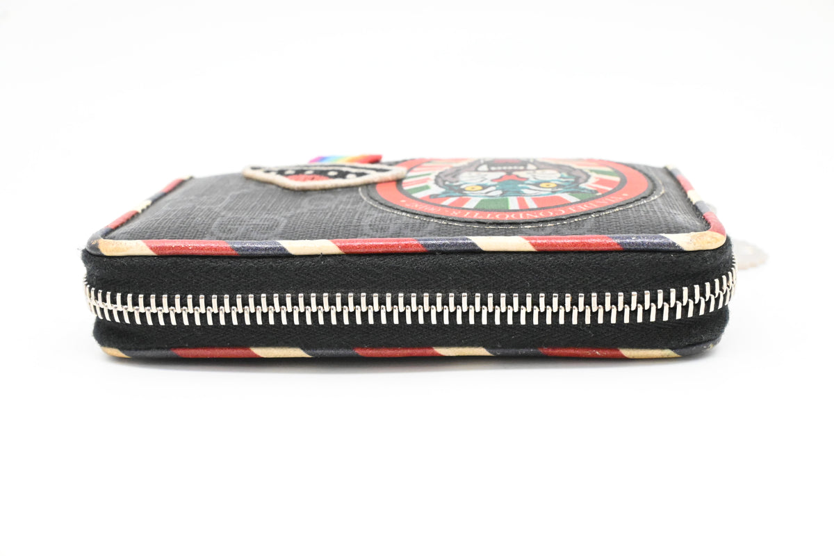Gucci Via Dei Condotti 8 Coin Case in Black Canvas