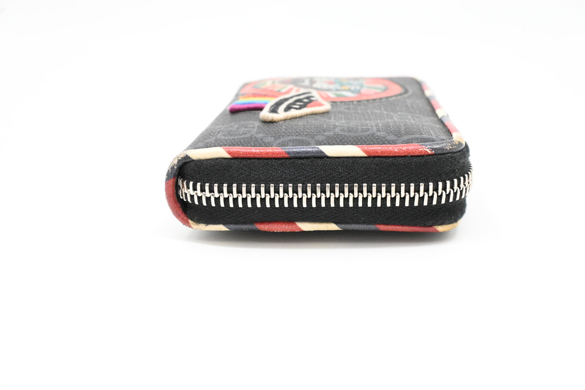Gucci Via Dei Condotti 8 Coin Case in Black Canvas