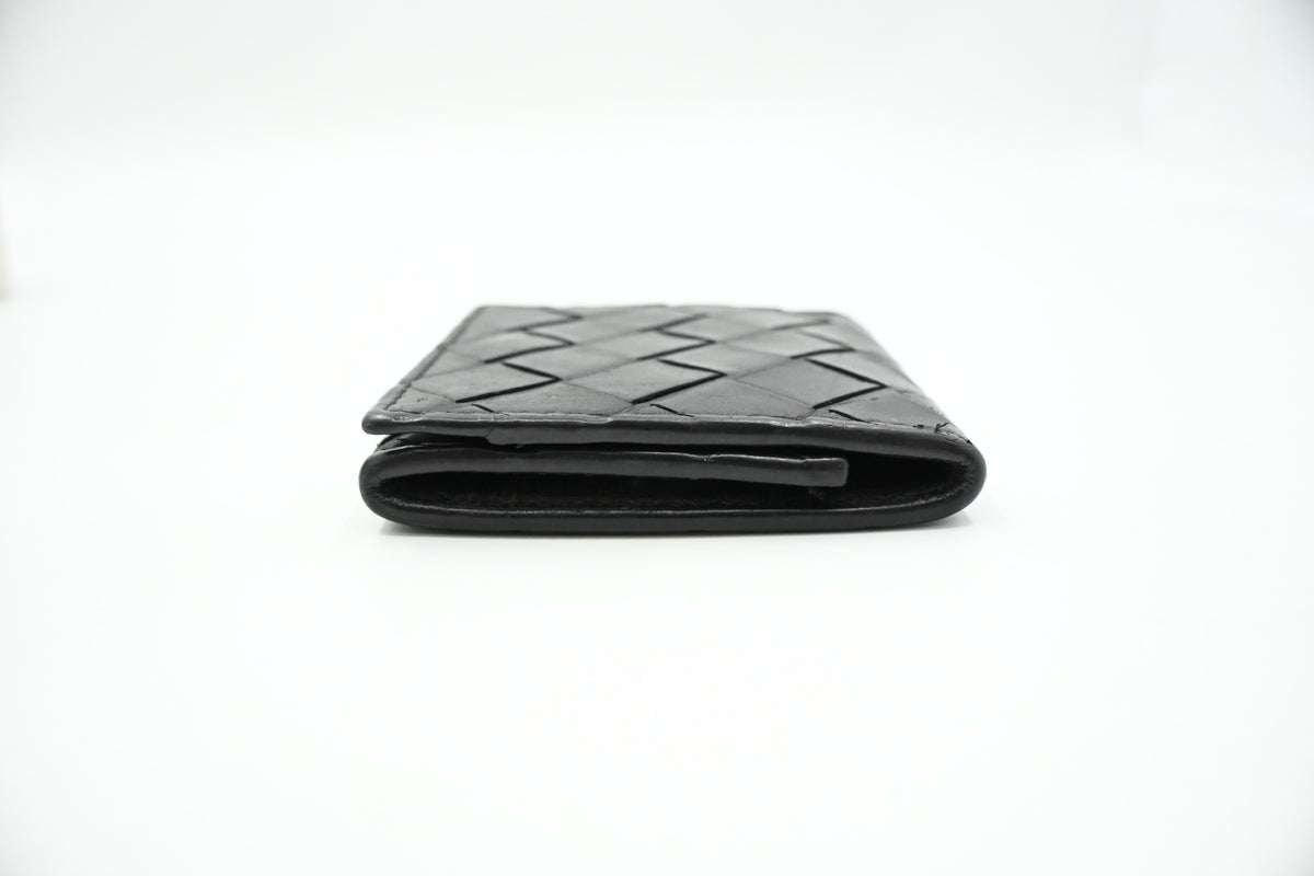 Bottega Veneta Card Case in Black Leather