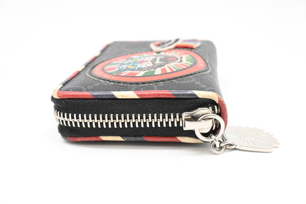Gucci Via Dei Condotti 8 Coin Case in Black Canvas