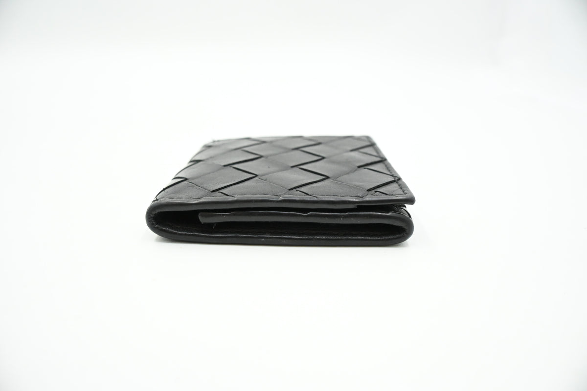 Bottega Veneta Card Case in Black Leather