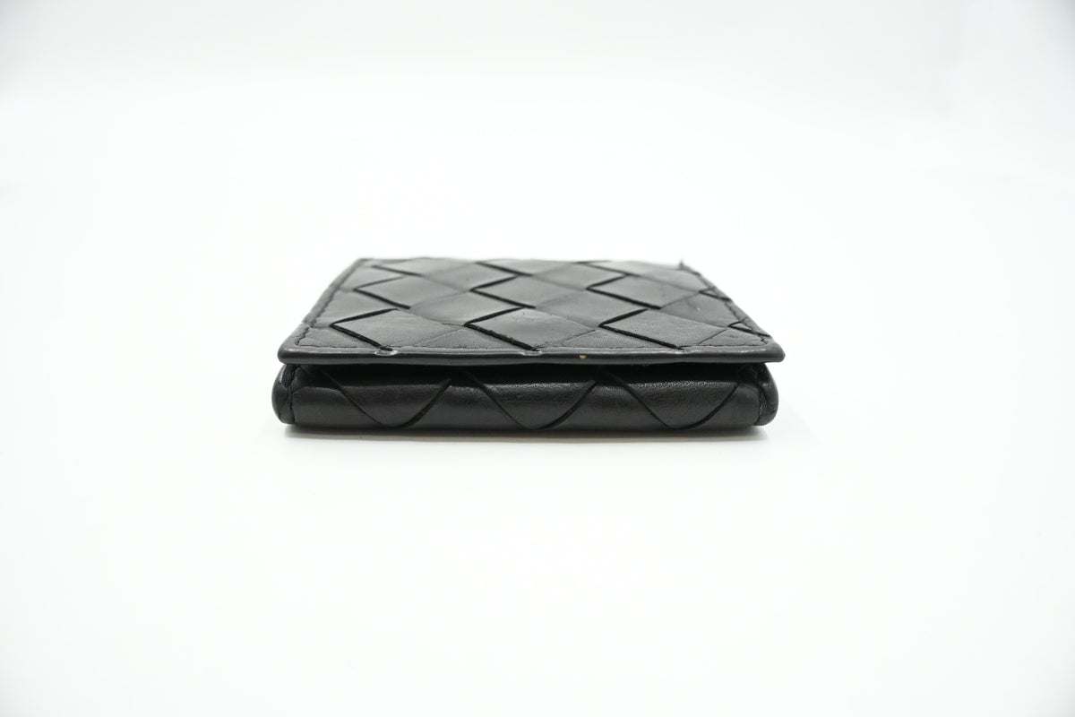 Bottega Veneta Card Case in Black Leather