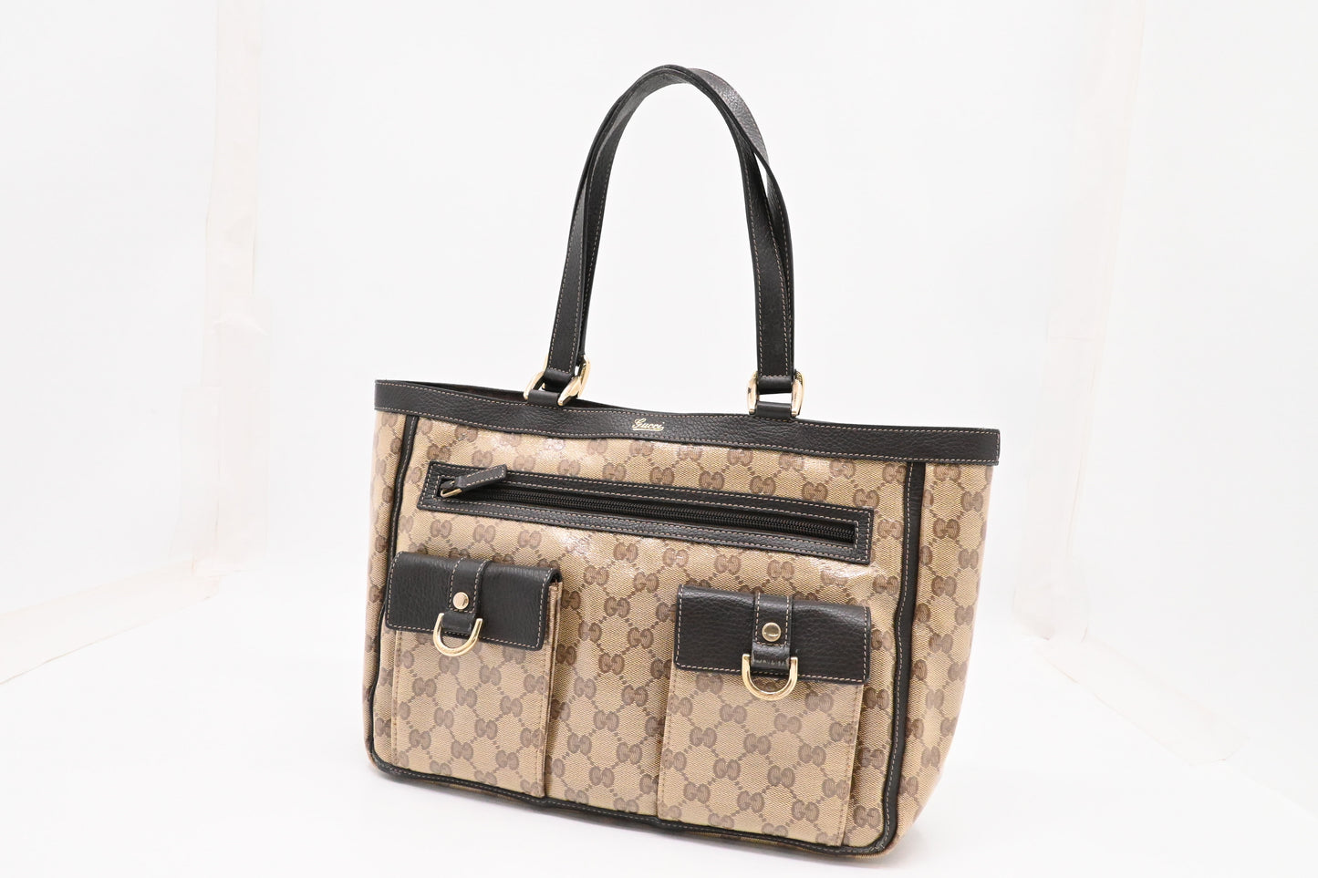 Gucci Tote in Brown Crystal GG Canvas