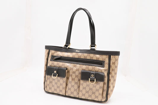 Gucci Tote in Brown Crystal GG Canvas