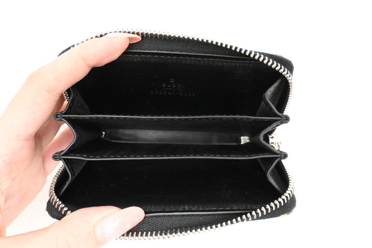Gucci Via Dei Condotti 8 Coin Case in Black Canvas