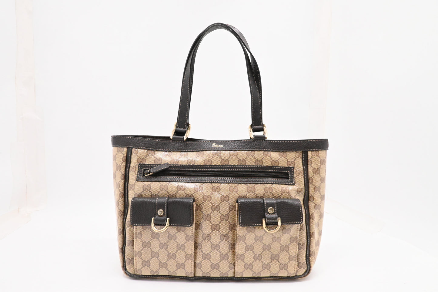 Gucci Tote in Brown Crystal GG Canvas