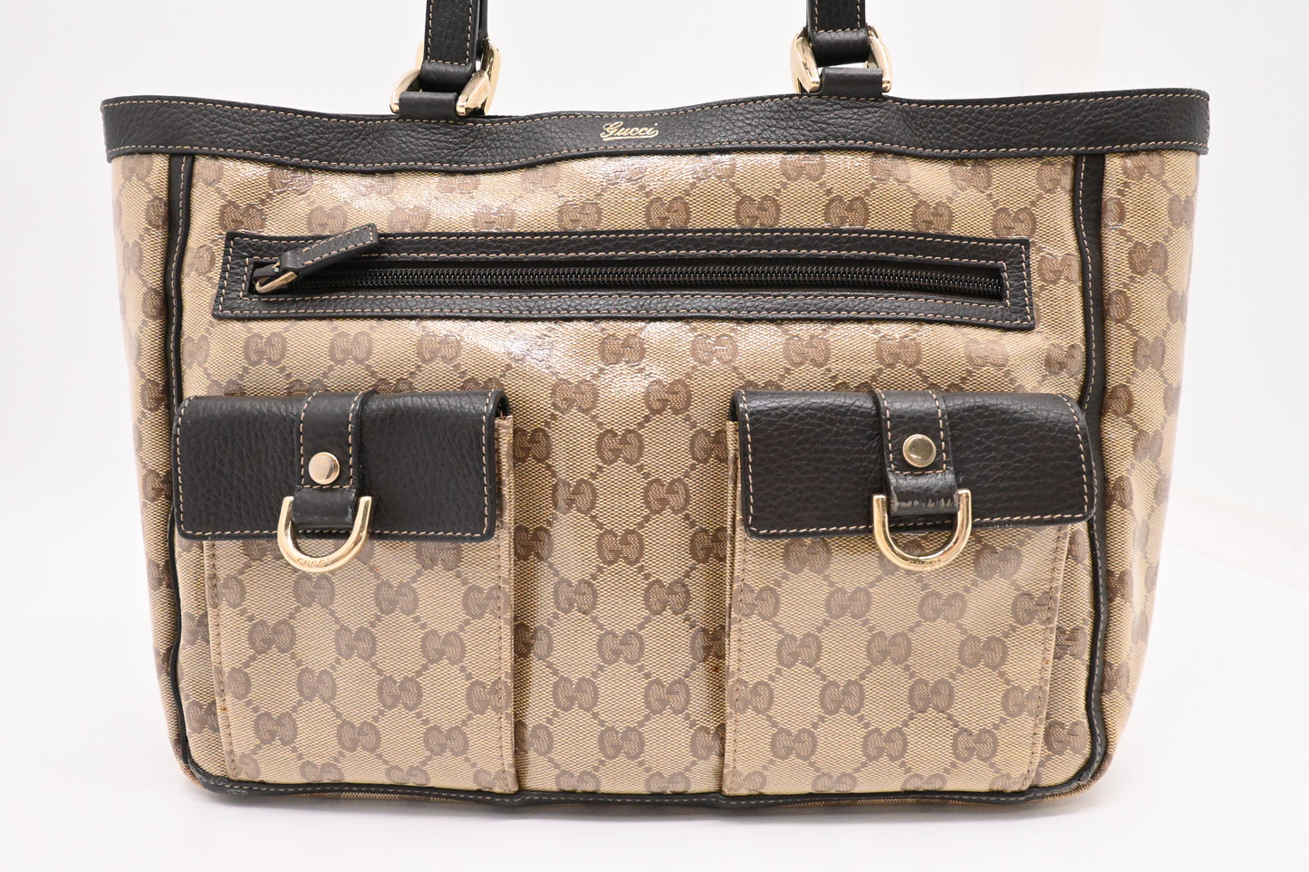 Gucci Tote in Brown Crystal GG Canvas