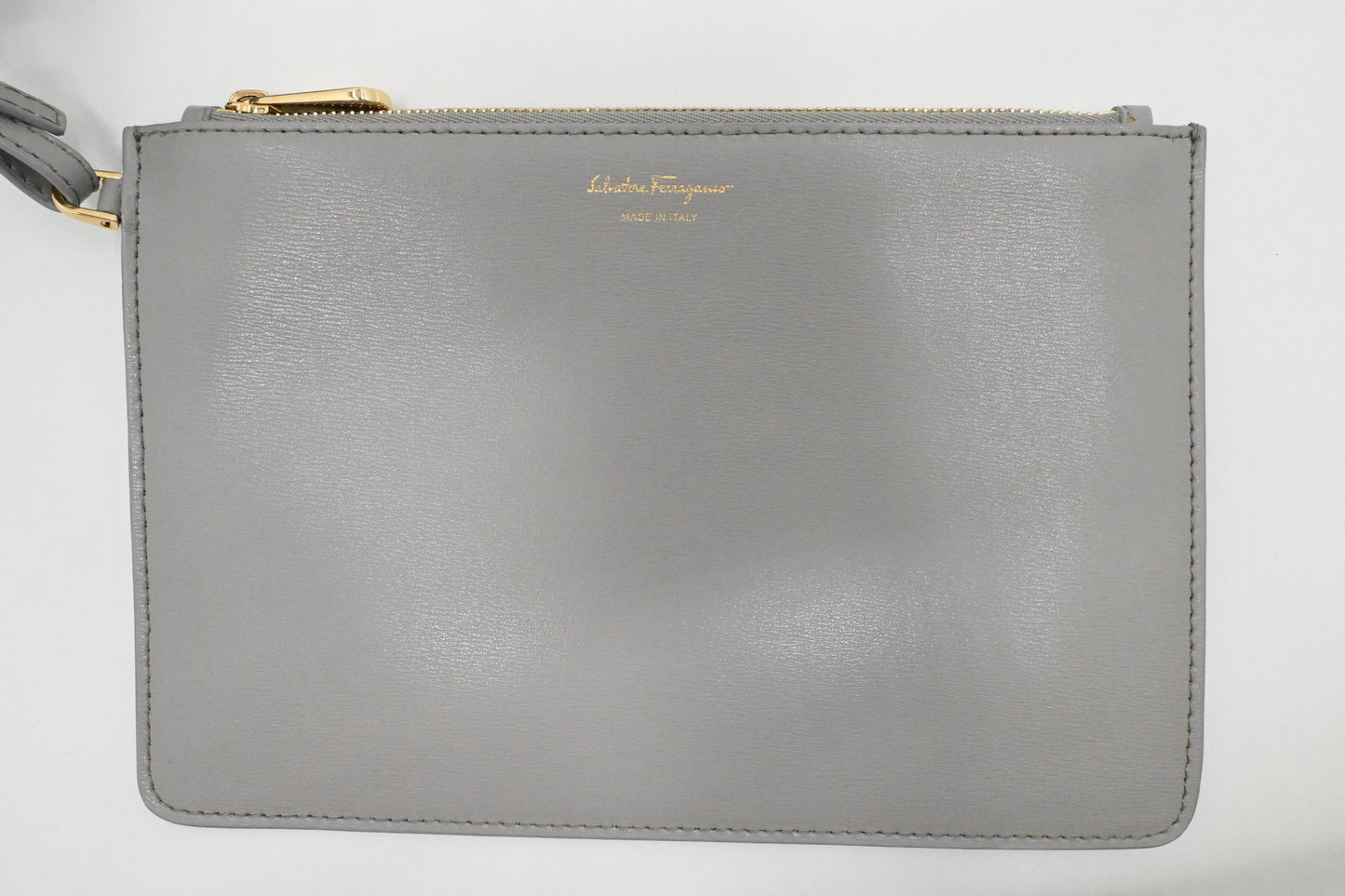 Ferragamo Gancini City Tote in Gray Leather