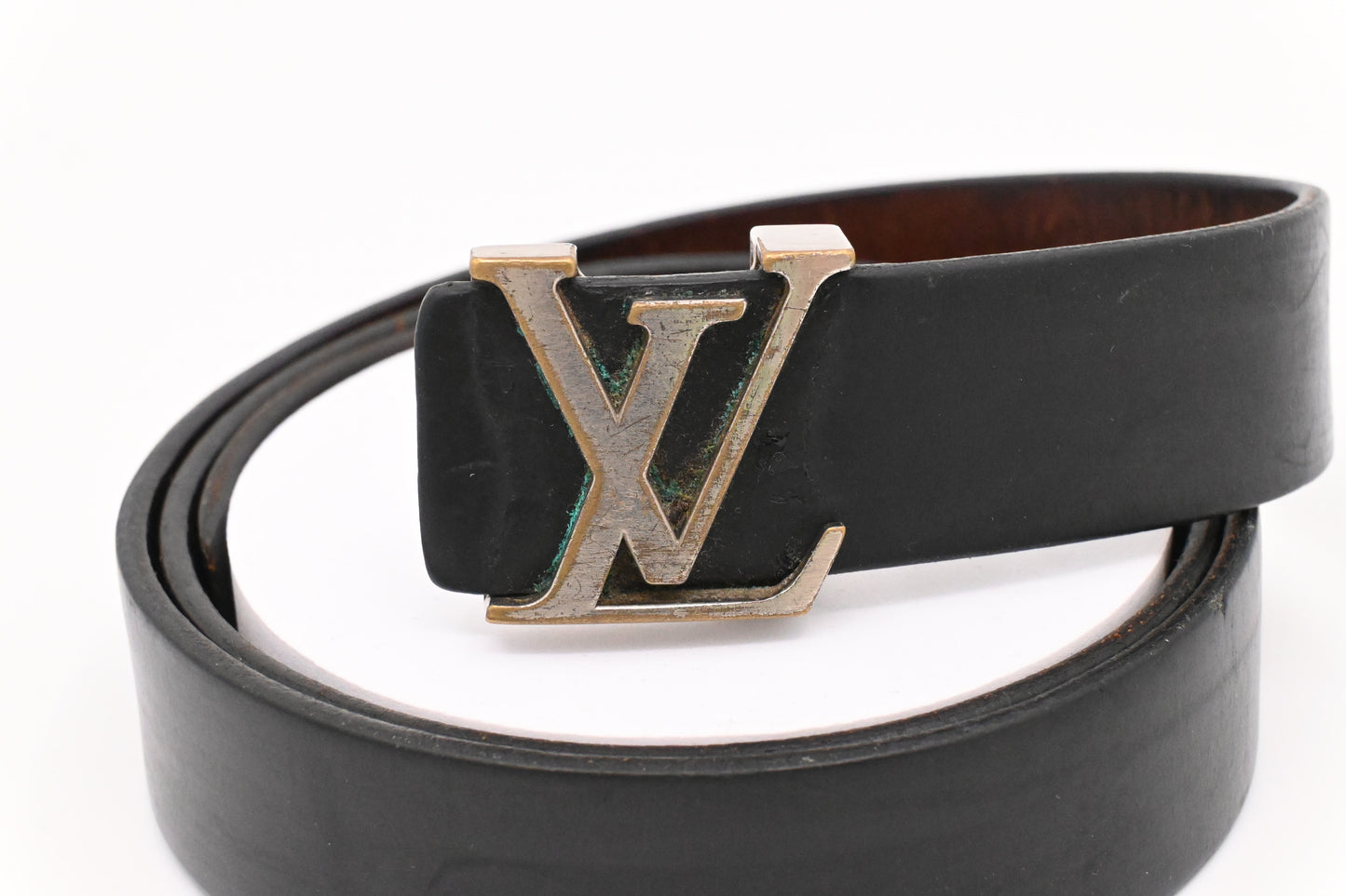 Louis Vuitton 85/34 Belt in Black Leather
