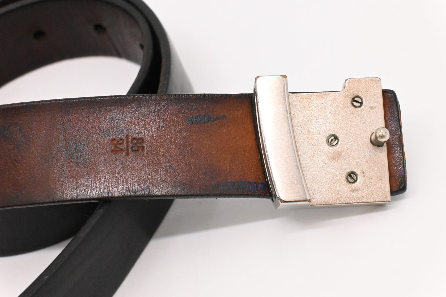 Louis Vuitton 85/34 Belt in Black Leather