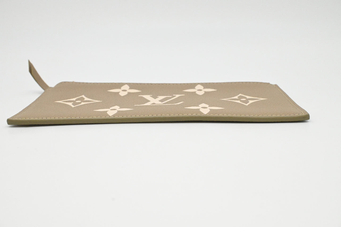 Louis Vuitton Felicie Pouch in Green and Beige Bicolor Empreinte Leather