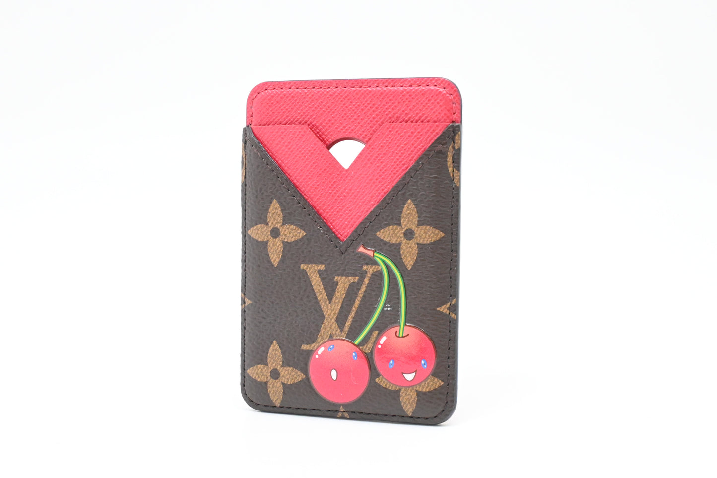 Louis Vuitton Magnetic Card Holder in Cherry Monogram Canvas