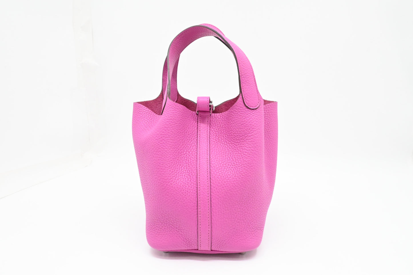 Hermes Picotin Lock 18 in Clemence Pink Leather