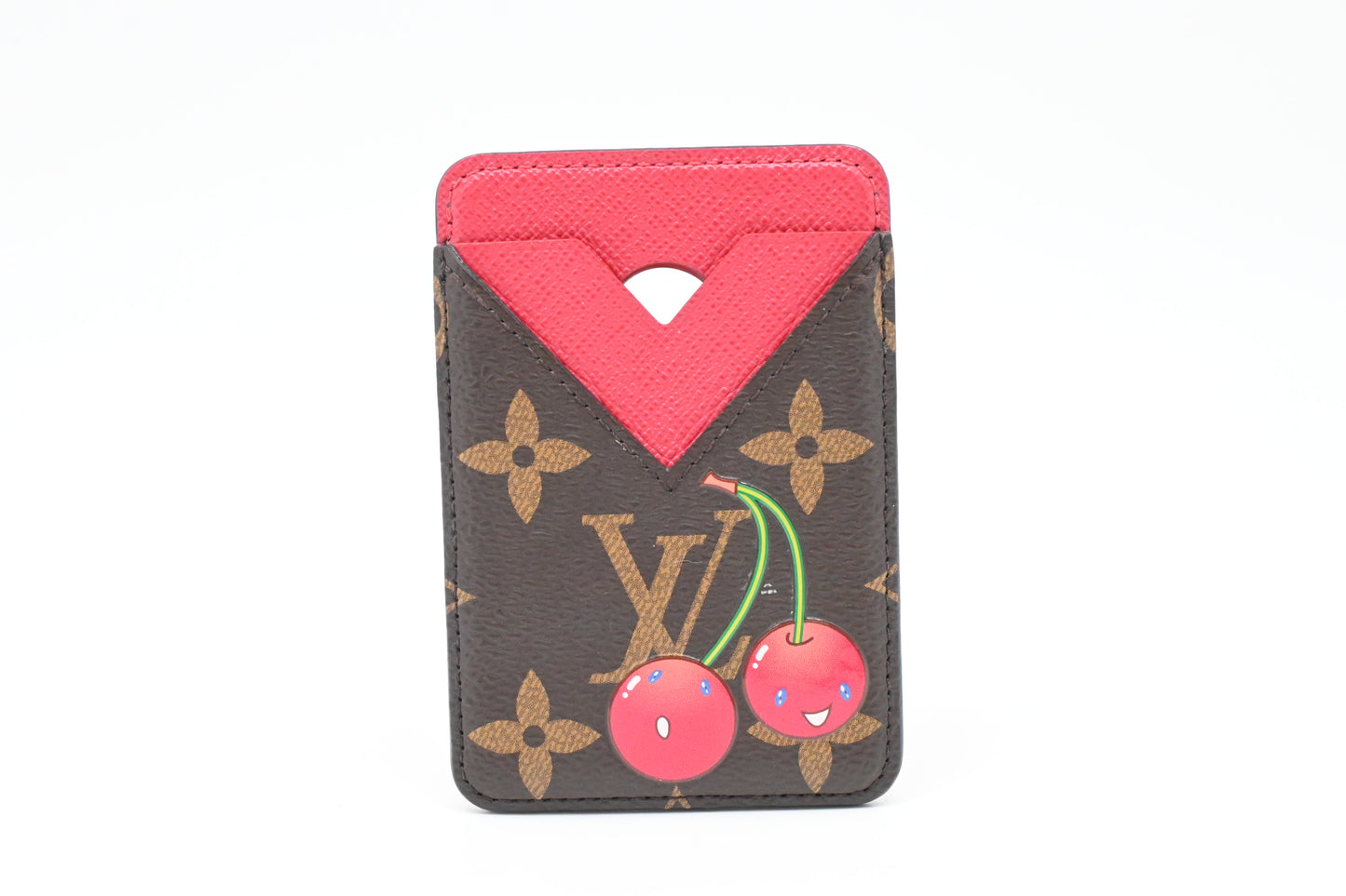 Louis Vuitton Magnetic Card Holder in Cherry Monogram Canvas