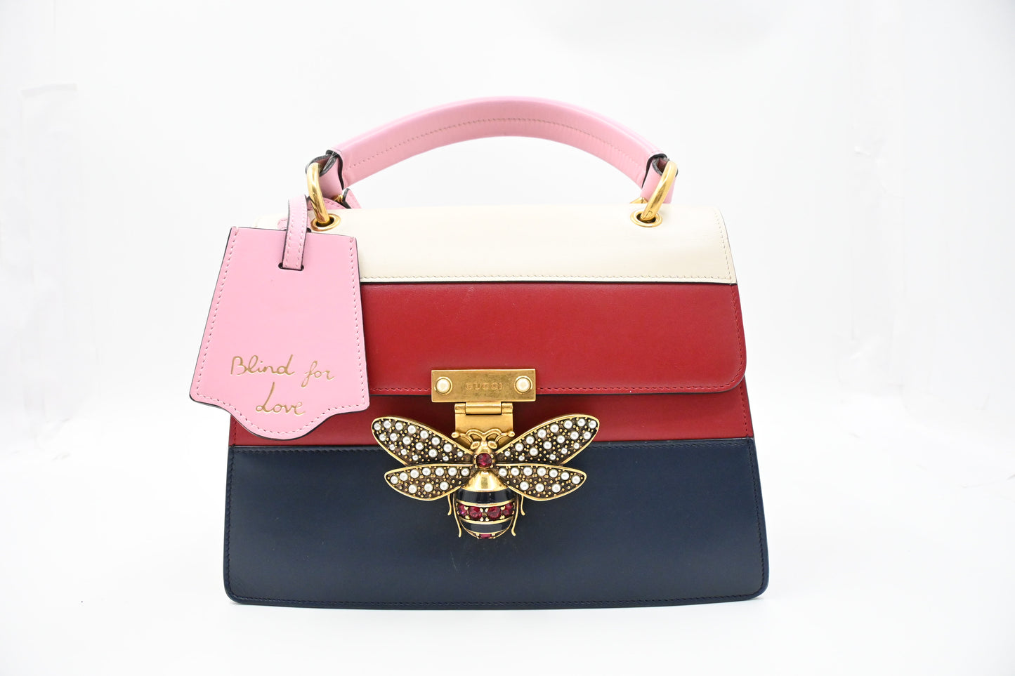 Gucci Queen Margaret Shoulder Bag in Red, White, and Blue Leather