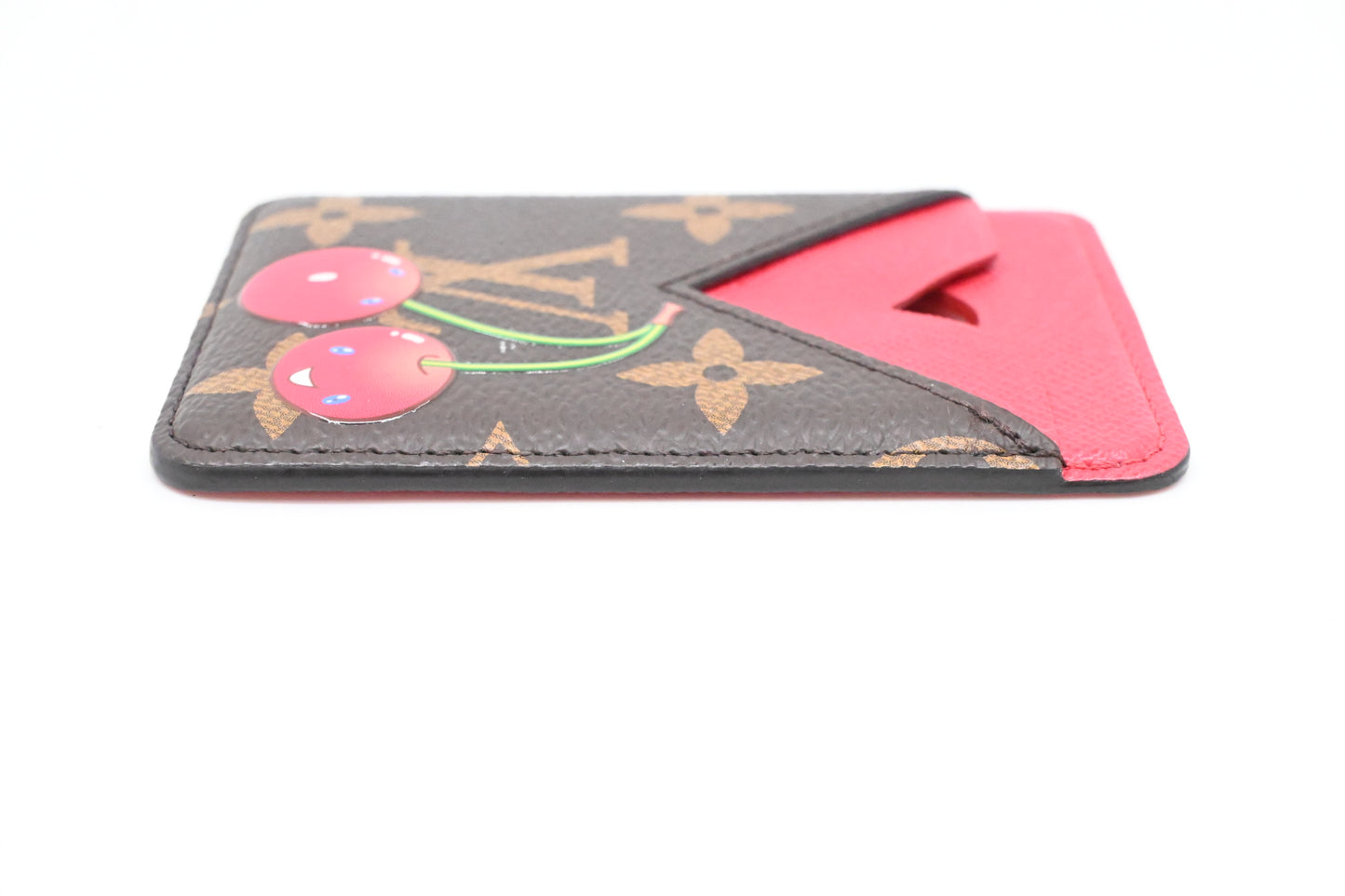 Louis Vuitton Magnetic Card Holder in Cherry Monogram Canvas