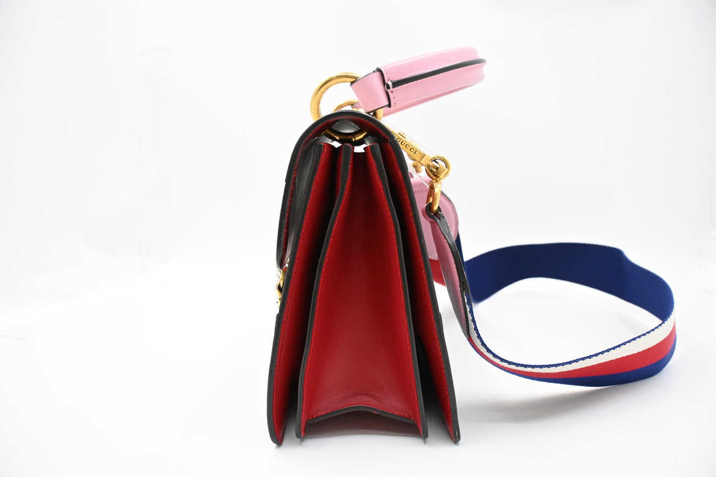 Gucci Queen Margaret Shoulder Bag in Red, White, and Blue Leather