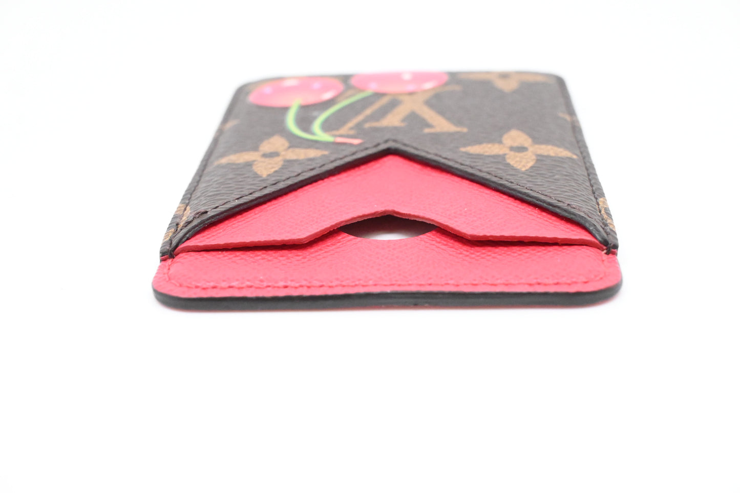 Louis Vuitton Magnetic Card Holder in Cherry Monogram Canvas