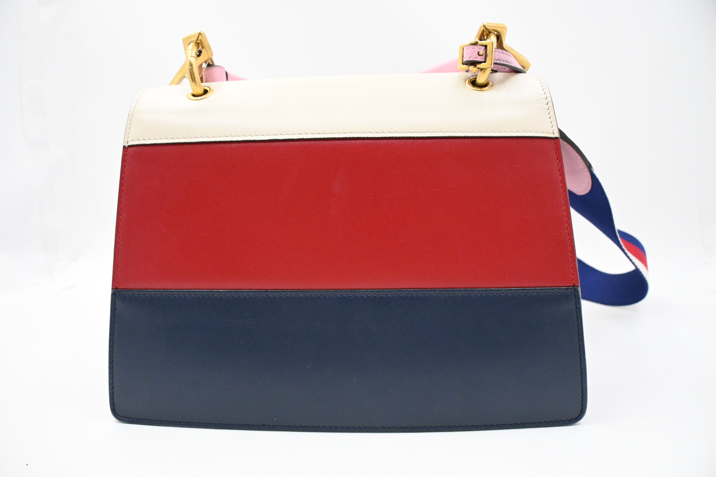 Gucci Queen Margaret Shoulder Bag in Red, White, and Blue Leather
