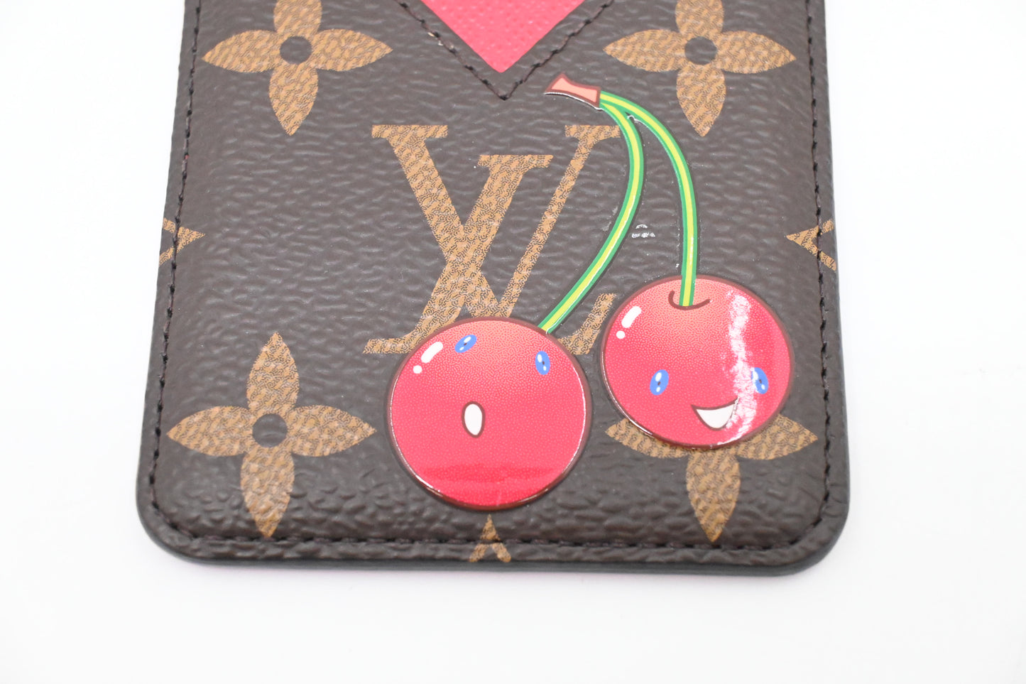 Louis Vuitton Magnetic Card Holder in Cherry Monogram Canvas