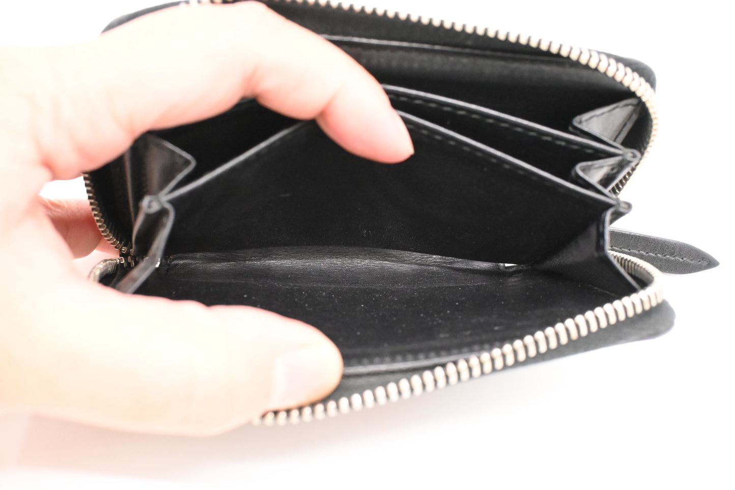 Gucci Wolf Zippy Coin Case in Black GG Coated Canvas