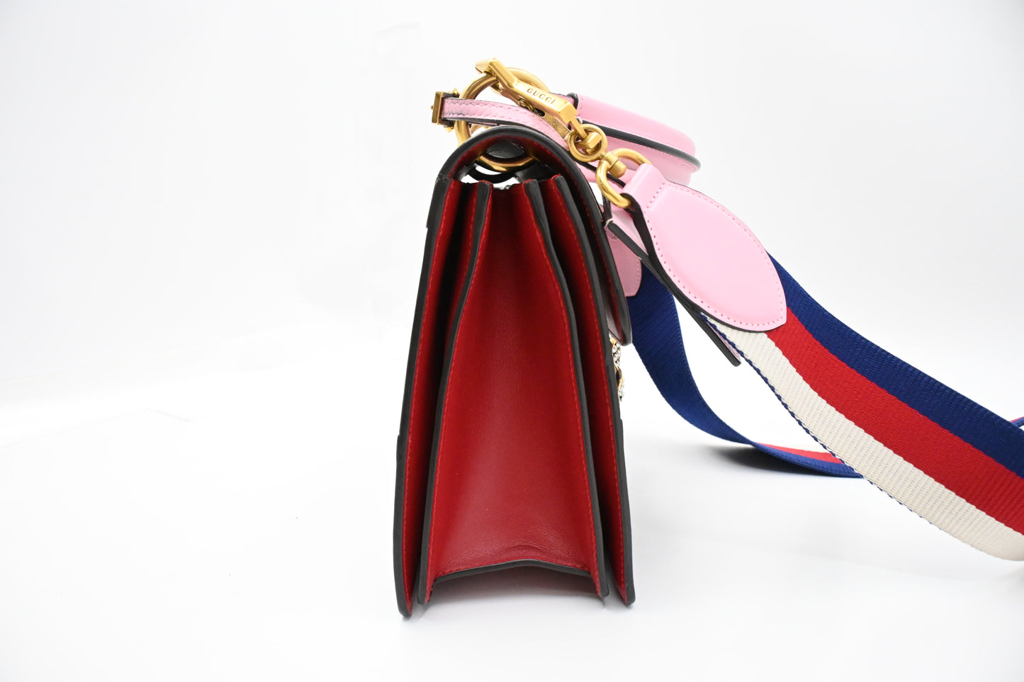 Gucci Queen Margaret Shoulder Bag in Red, White, and Blue Leather
