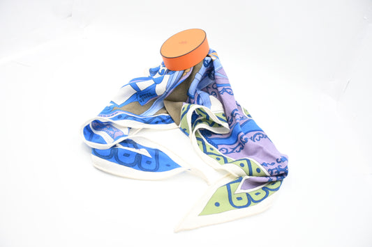 Hermes 'Balade en Berline' Losange in Multicolor Cashmere and Silk